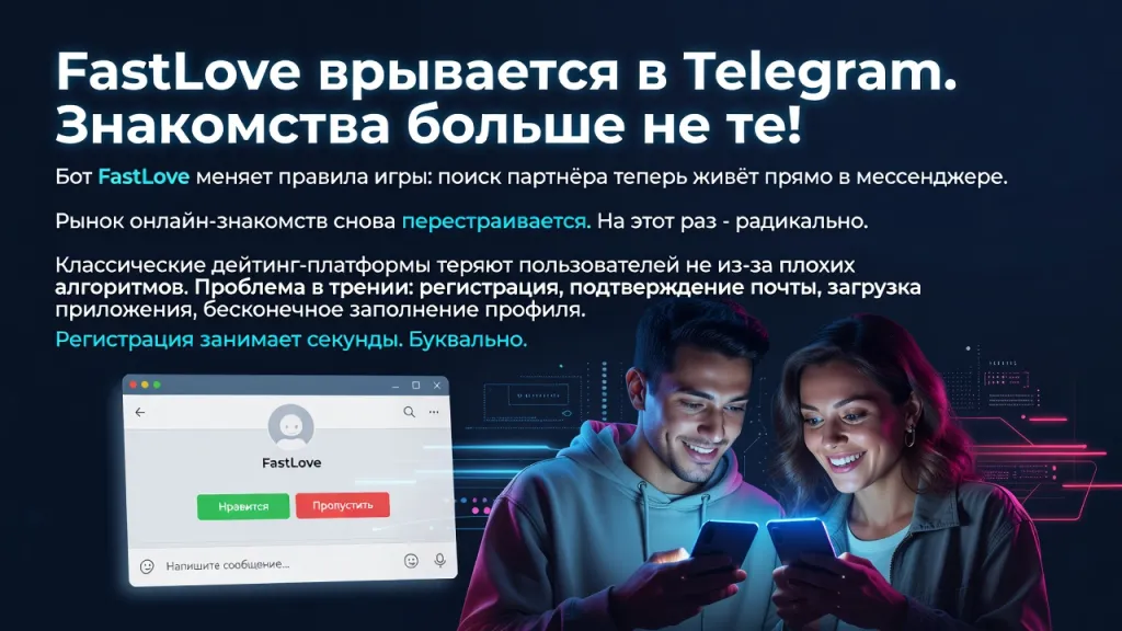 FastLove врывается в Telegram. Знакомства больше не те!