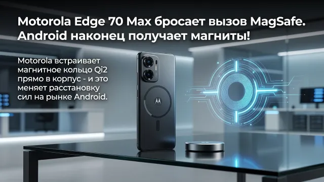 Motorola Edge 70 Max бросает вызов MagSafe. Android наконец получает магниты!